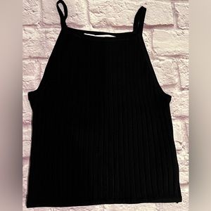 H & M girls black ribbed tank